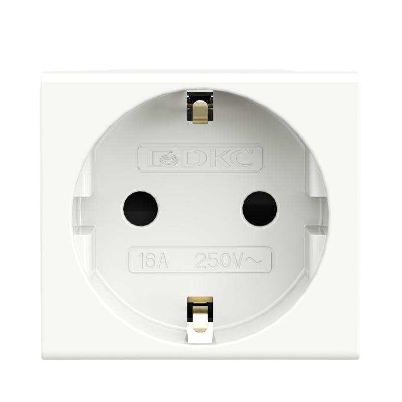 Розетка со шторками з/к 2мод. 16А IP20 белая Viva