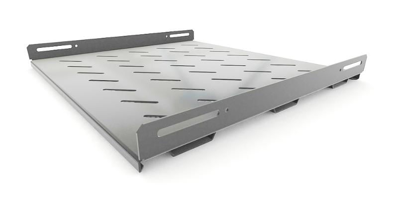 TSH3H-450-RAL7035 Полка стационарная усиленная, глубина 450 мм, с боковым креплением, нагрузка до 100 кг, 485х450мм (ШхГ)