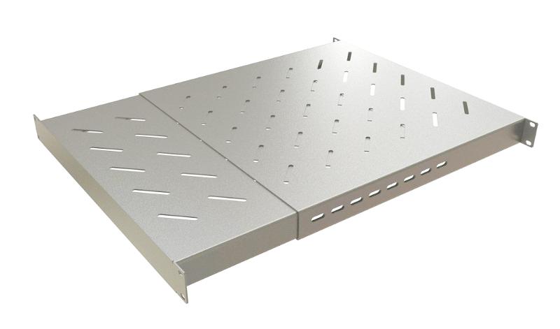 TSD3H-1U-405/700-RAL7035 Полка c 19'' креплением, раздвижная, 1U, с регулируемой глубиной установки от 405 мм-700 ммцвет серый