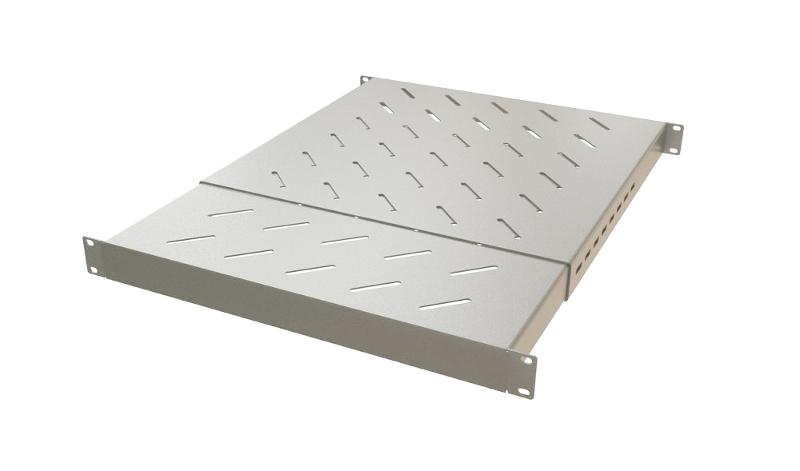 TSD3H-1U-650/1100-RAL7035 Полка c 19'' креплением, раздвижная, 1U, с регулируемой глубиной установки от 650 мм-1100 мм, серый