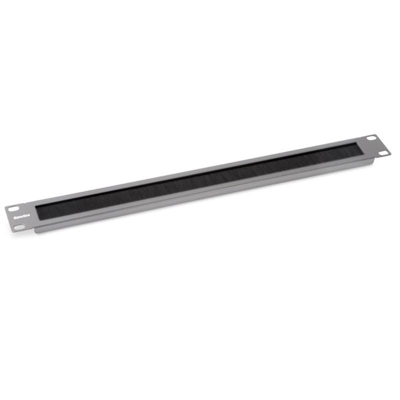 BPB19-1U-RAL7035 Фальш-панель на 1U, с щеточным вводом, цвет серый (RAL 7035)