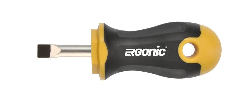 Отвертка плоская Ergonic Stubby SL6,5х1,2х25 46006510