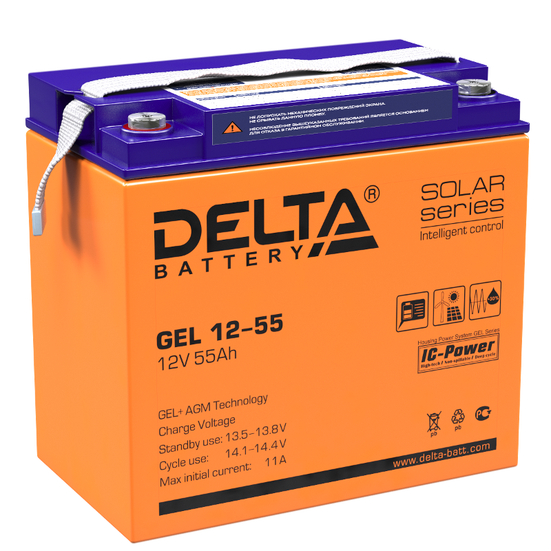GEL 12-55 Delta Аккумуляторная батарея