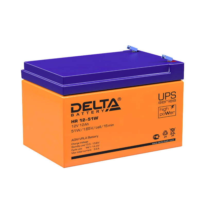 HR 12-51 W Delta Аккумуляторная батарея