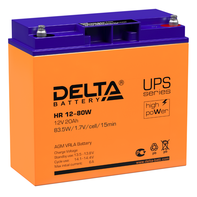 HR 12-80 W Delta Аккумуляторная батарея