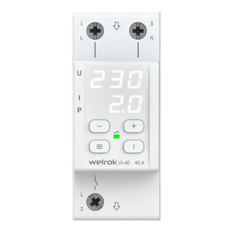 Реле контроля напряжения и тока VI-40 1ф 40А