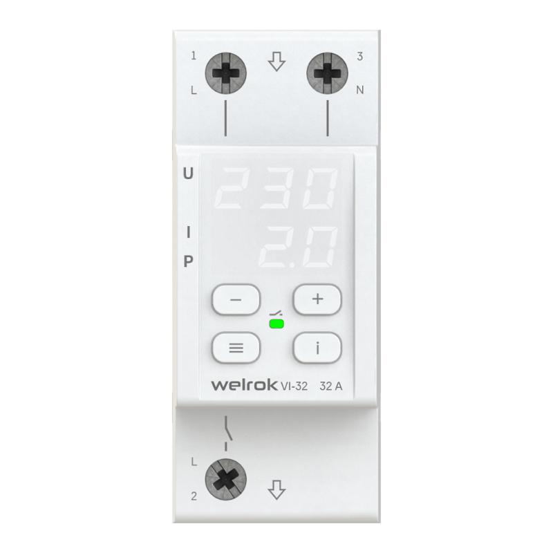 Реле контроля напряжения и тока VI-32 1ф 32А