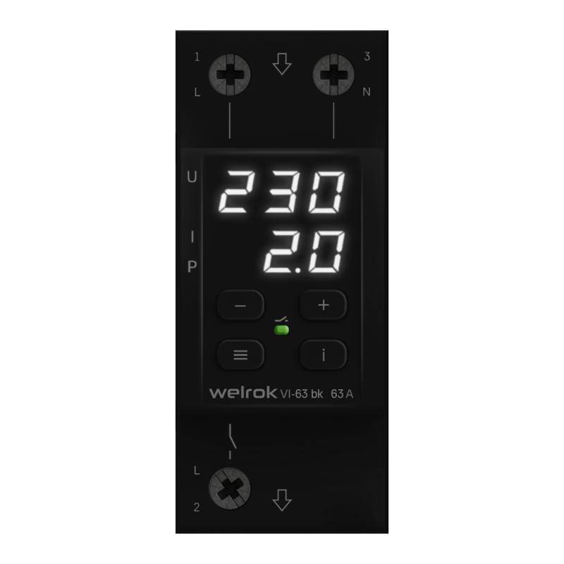 Реле контроля напряжения и тока VI-63 bk 1ф 63А