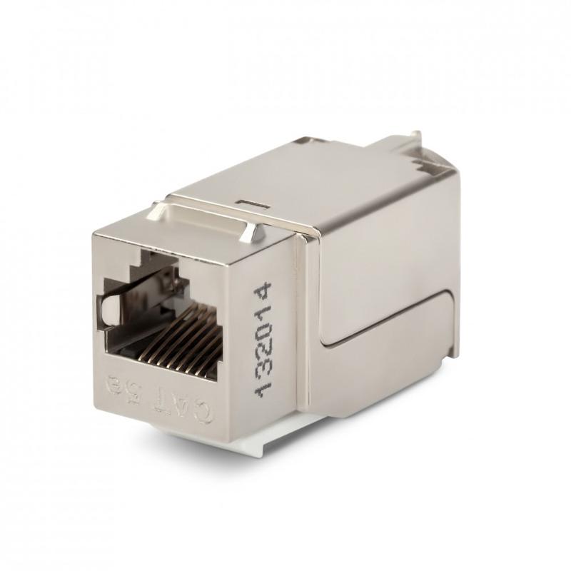 Вставка Keystone Jack KJNE-8P8C-C5e-90-SH-F-WH RJ-45(8P8C),кат.5e,экран.,110 IDC,зад.с пом.NE-TOOL,белая