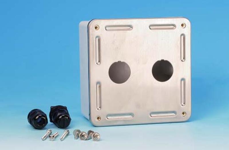 SBB-IE-2-SL Коробка настенного монтажа для 2-х промышленных модулей, IP67, нержавеющая сталь