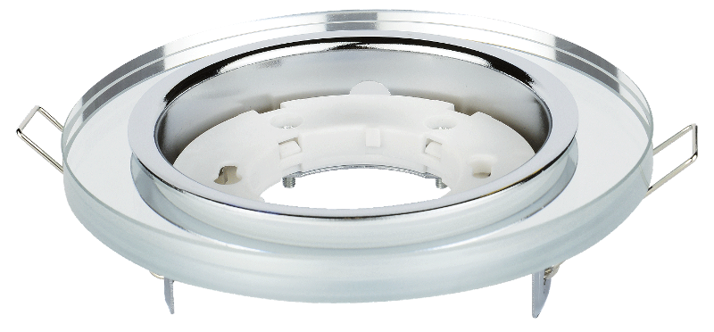 Светильник встраиваемый GX53R-glass RMR под лампу GX53 КРУГ СТЕКЛО 230B зеркальный