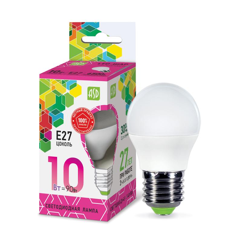Лампа светодиодная LED-ШАР-standard 10Вт 230В Е27 6500К 900Лм