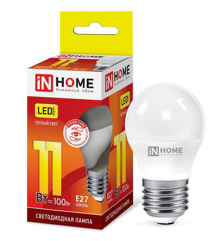Лампа светодиодная LED-ШАР-VC 11Вт 230В Е27 3000К 990Лм
