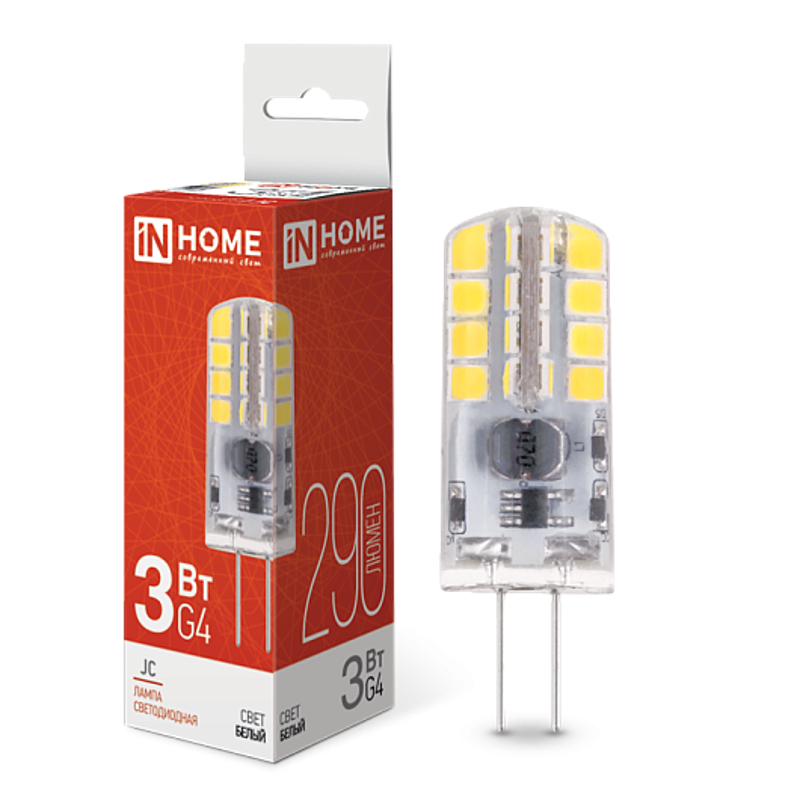 Лампа сд LED-JC 3Вт 12В G4 4000К 290Лм