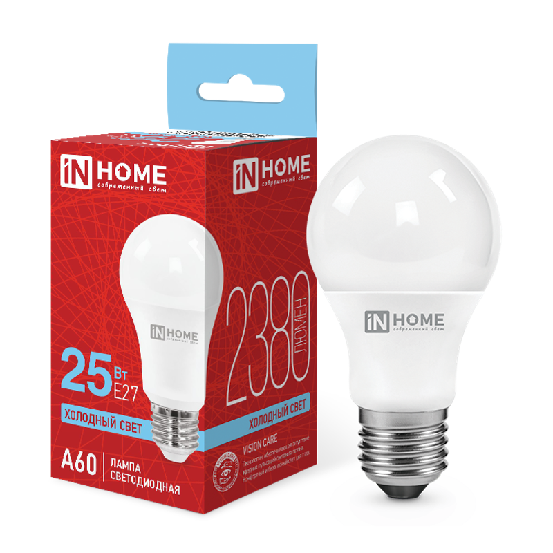 Лампа светодиодная LED-A60-VC 25Вт 230В Е27 6500К 2380Лм