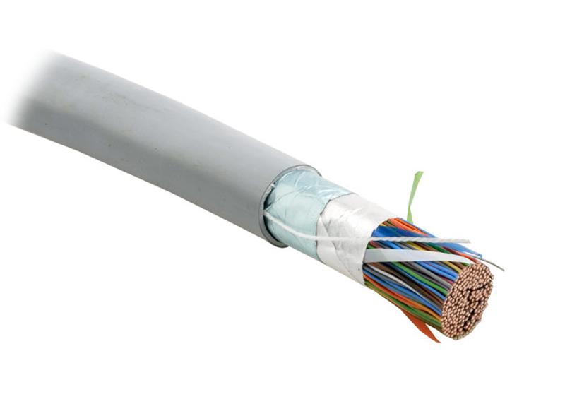 Кабель витая пара FUTP100-C3-S24-IN-LSZH-GY экран.F/UTP,кат.3,100 пар(24AWG),одн.(solid),эк.-ф.,LSZH нг(С)-HF,-20°C- +60°C,сер.