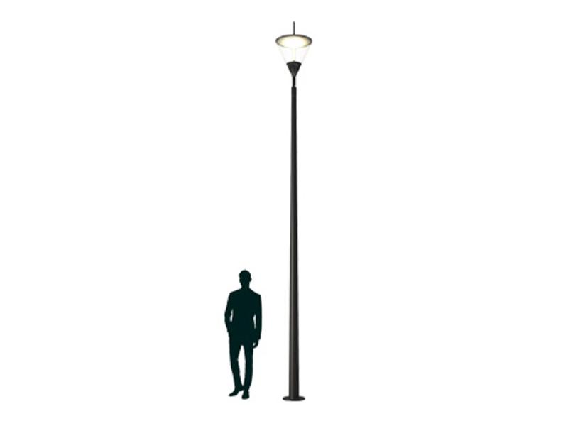 Светильник светодиодный COLOSS TOP LED 30W RW 830 RAL9005 POLE 4M SET (в комплекте ЗДФ)