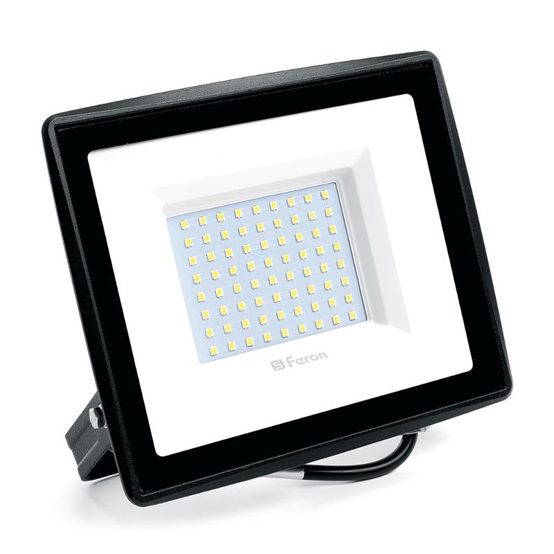 Прожектор светодиодный 2835 SMD 100W 4000K IP65  AC230V/50Hz, черный, LL-922