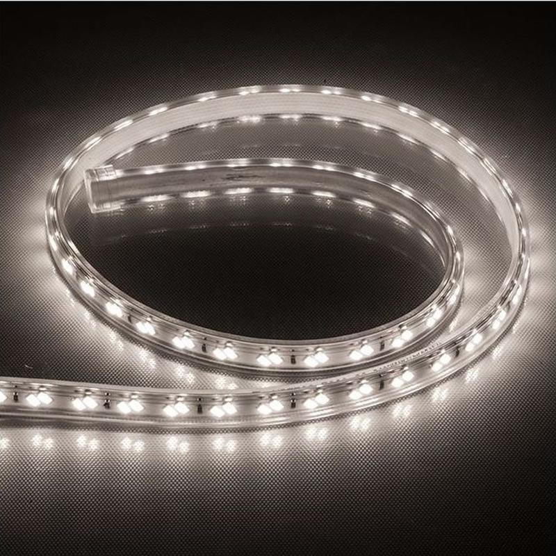 Лента светодиодная,120SMD(5730)/м 11Вт/м 220V IP65 50м, 4000K, FERON LS705 с 1 сетевым шнуром, 2 заглушками, 2 коннекторами в комплекте