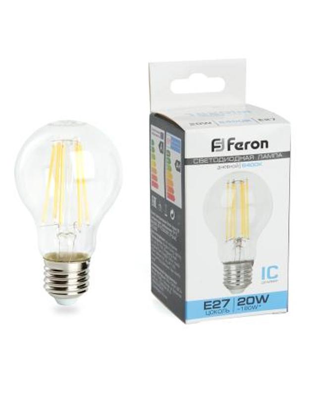 Лампа светодиодная, (20W) 230V E27 6400K, LB-620