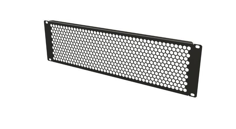 BPD-3-RAL9005 Фальш-панель перфорированная на 3U, цвет черный (RAL 9005)