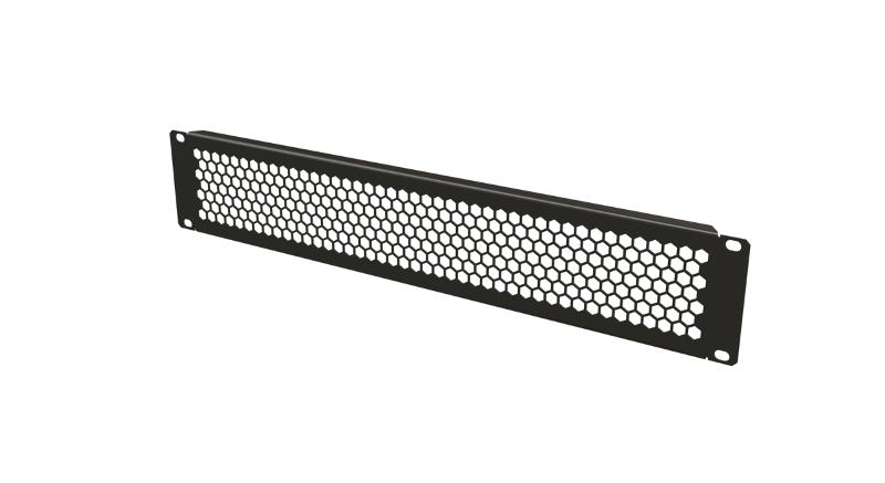 BPD-2-RAL9005 Фальш-панель перфорированная на 2U, цвет черный (RAL 9005)