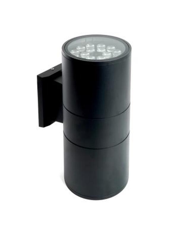Светильник уличный светодиодный, 2*18W, 3000Lm, 2700K, черный DH0712