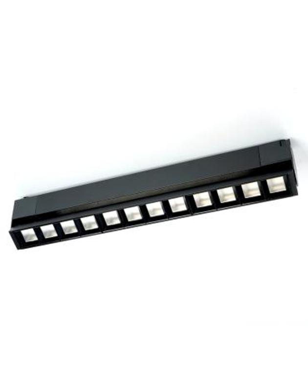 Светильник трековый светодиодный на шинопровод 30W, 2700 Lm, 4000К, 60 градусов, черный, AL131 серия LensFold