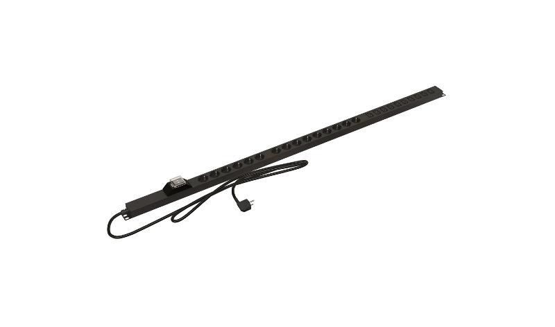 Hyperline SHE-15SH-10IEC-MR-2.5EU Блок розеток вертикальный, 15 розеток Schuko, 10 розеток IEC 320