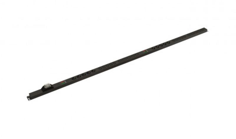 Hyperline SHE-3SH-21IEC-6BIEC-3B-3PVR Блок розеток вертикальный, 3 розетки Schuko, 21 розетка IEC320