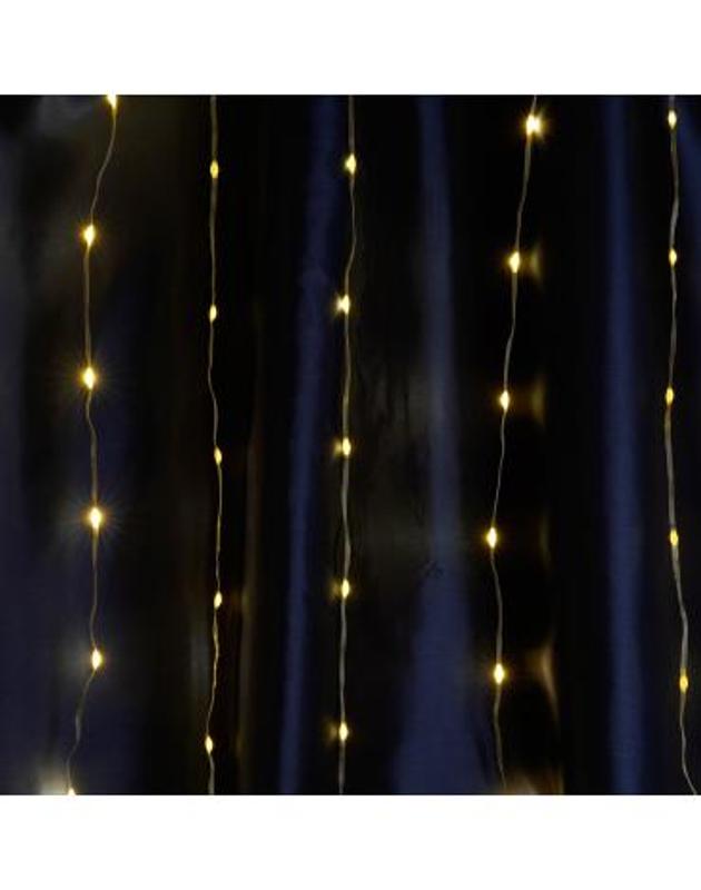 Гирлянда - занавес Водопад 230V 480 LED 3*3м, 2700K с контроллером, IP20 , сетевой шнур 3м в комплекте, CL27