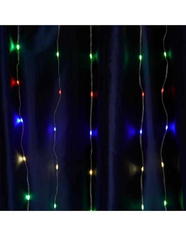 Гирлянда - занавес Водопад 230V 480 LED 3*3м, Мультиколор с контроллером, IP20 , сетевой шнур 3м в комплекте, CL27