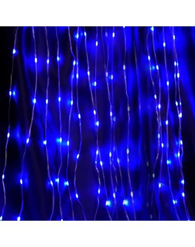 Гирлянда - занавес Водопад 230V 450 LED 3*3м, синий с контроллером, IP44 , сетевой шнур 3м в комплекте, CL28