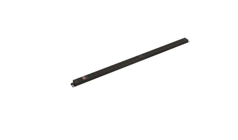 Hyperline SHE-14IEC-10BIEC-S-AIEC Блок розеток, вертикальный, 14 розеток IEC320 C13