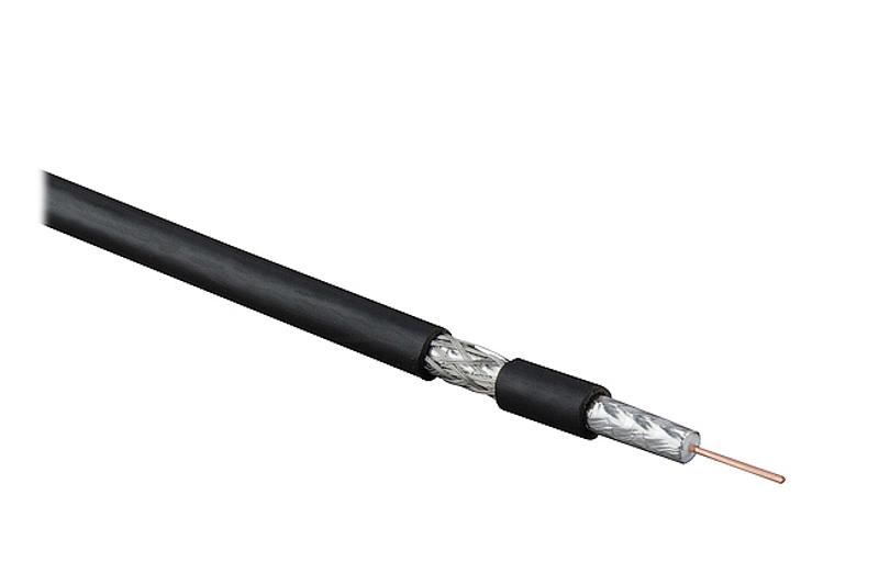 COAX-RG6-500 Кабель коаксиальный RG-6, 75 Ом (ТВ, SAT, CATV), жила - 18 AWG (1.02 mm, омедненная сталь), PVC(бухта 500 м)