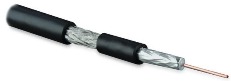 COAX-RG59-CU-500 Кабель коаксиальный RG-59, 75 Ом , жила - 0.8 мм (медь, solid) + оплетка (луженная медь, 48%) (бухта 500 м)