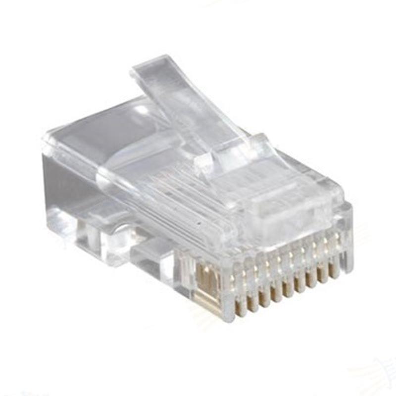 Разъем PLUG-10P10C-U-06-10 RJ-50(10P10C),универс.(д.однож.и многож.каб.),д. круглого кабеля, напыление 6µ"/ 6 микродюймов (10 шт)
