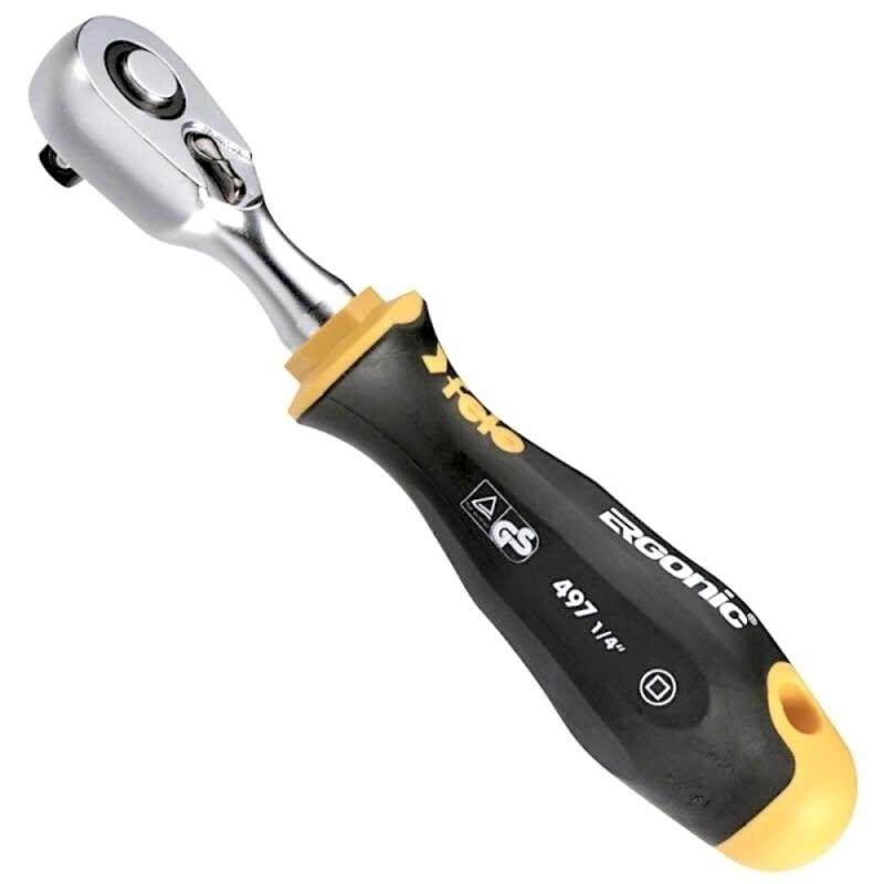 Трещотка 1/4" Ergonic в блистере