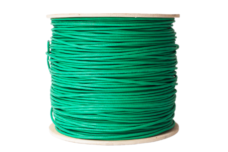 Кабель витопарный, категории 6, U/UTP , 23 AWG, 4х2х0,58, PVCLS нг(A)-LSLTx, для внутренней прокладки,зеленый, катушка 500 м