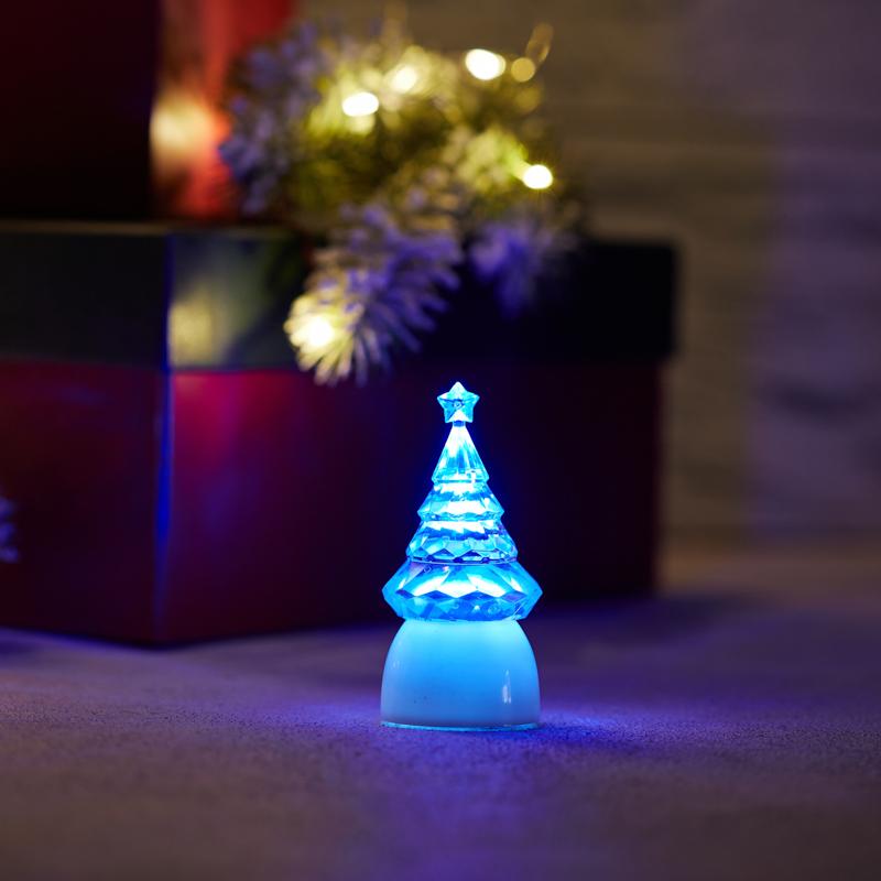 Фигура светодиодная на подставке "Ёлочка Кристалл", RGB