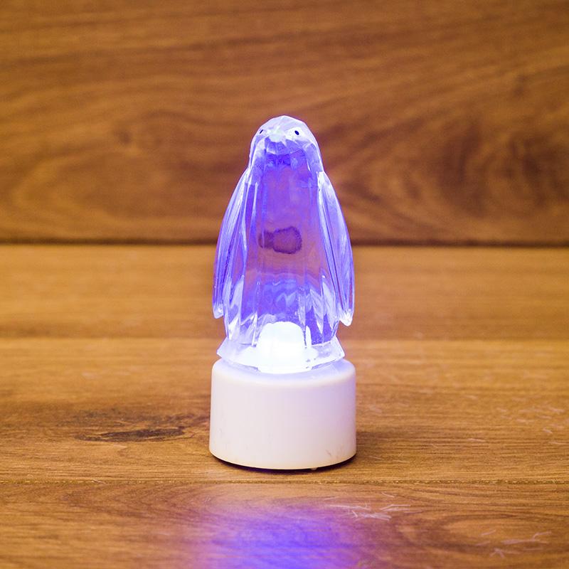 Фигура светодиодная на подставке "Пингвин Кристалл", RGB