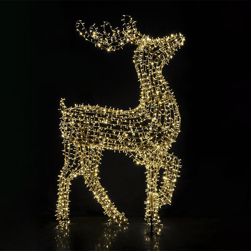 Фигура объемная Северный олень 300х200 см, 3000 LED, IP65, цвет свечения теплый белый