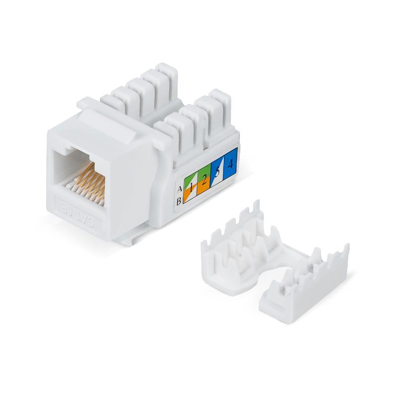 WR-KJ-RJ45-C5E-90 Вставка Keystone Jack RJ-45, 90 градусов, кат., 5e, неэкран.,, заделка тип 110, цвет белый