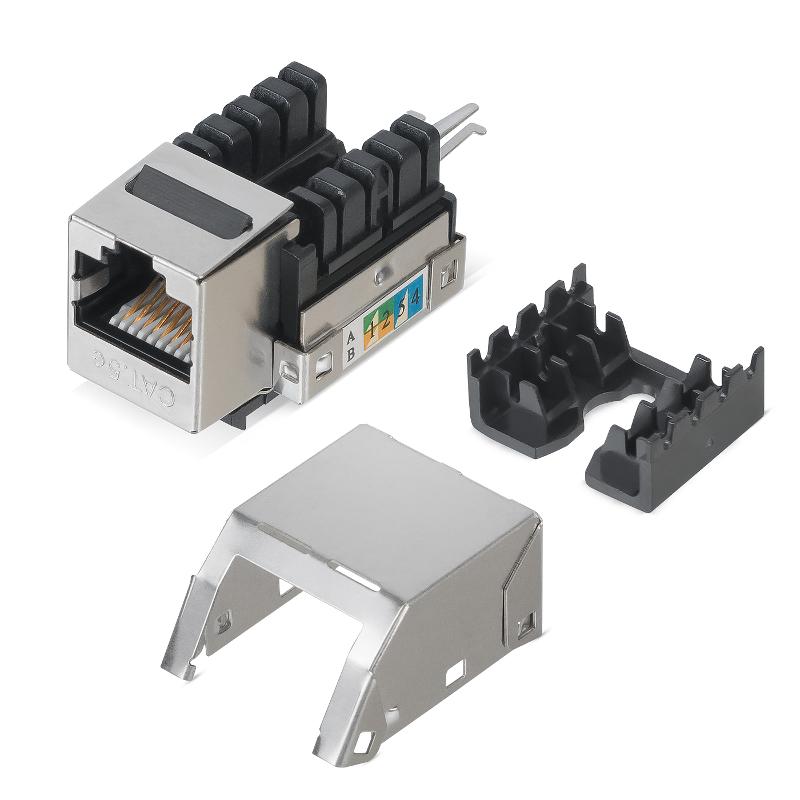 WR-KJ-RJ45-C5E-SH-90 Вставка Keystone Jack RJ-45, 90 градусов, кат., 5e, экран.,, заделка тип 110