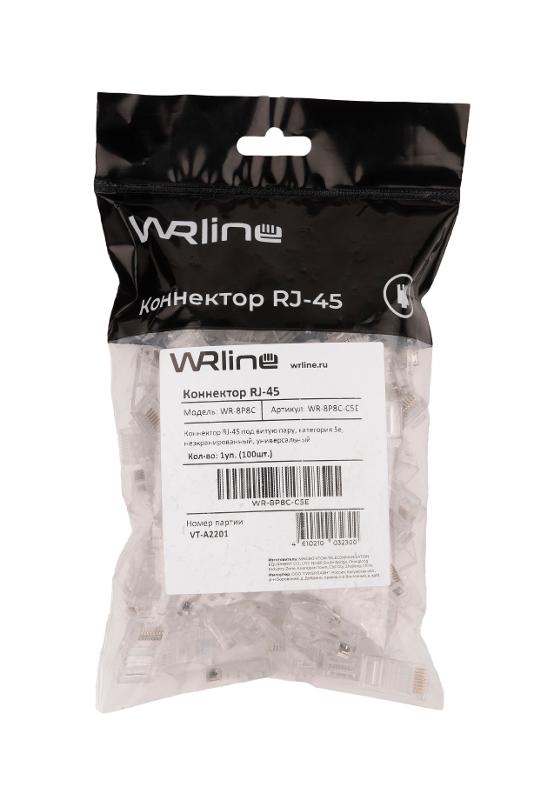 WR-8P8C-C5E Коннектор RJ-45 под витую пару, кат., 5e, неэкран.,, универсальный (100 шт в упак.)