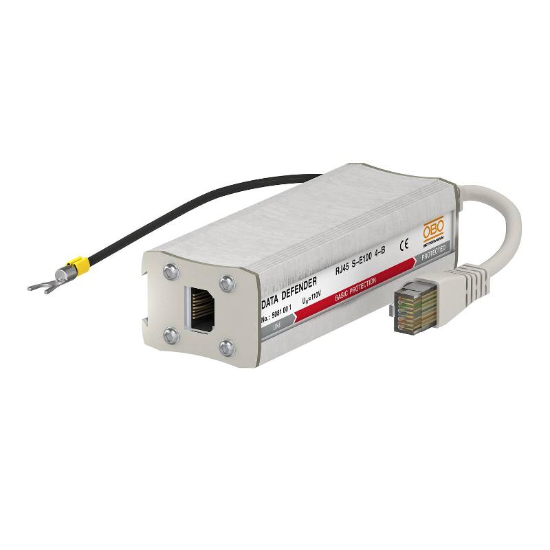 Устройство базовой защиты для 4-х проводных систем RJ45, 120В (RJ45 S-E100 4-B)