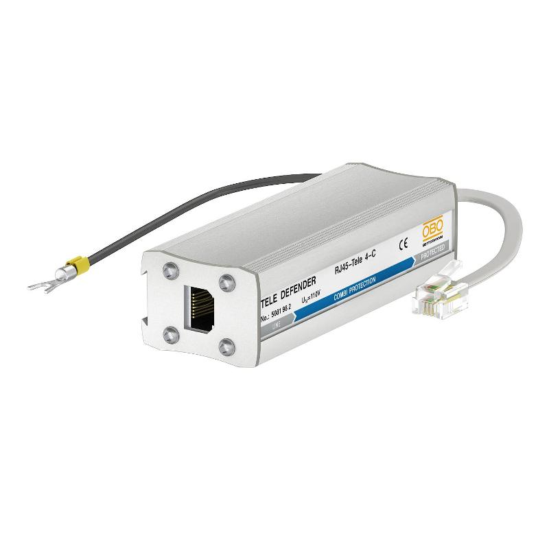Устройство высокочувствительной защиты для систем ISDN RJ45 (RJ45-TELE 4-C)