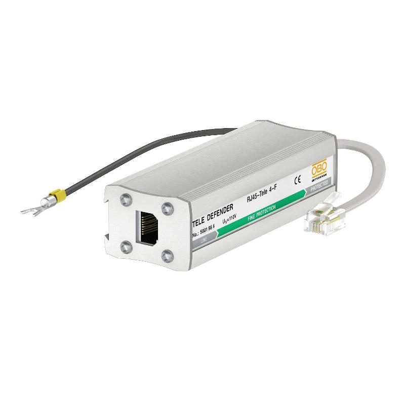 Устройство высокочувствительной защиты для систем ISDN RJ45 (RJ45-TELE 4-F)