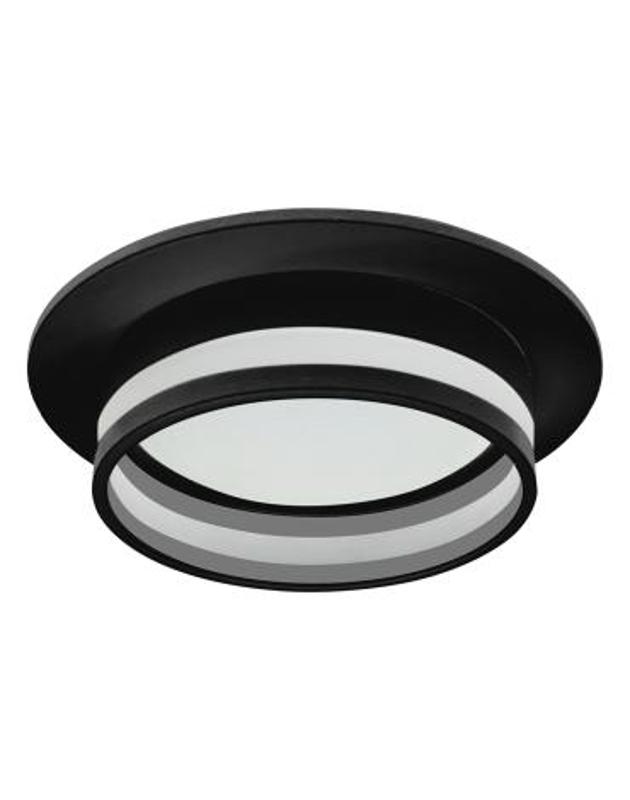 Светильник потолочный встраиваемый, 15W 230V GX53, черный, круг, без лампы, DL502 LUNA