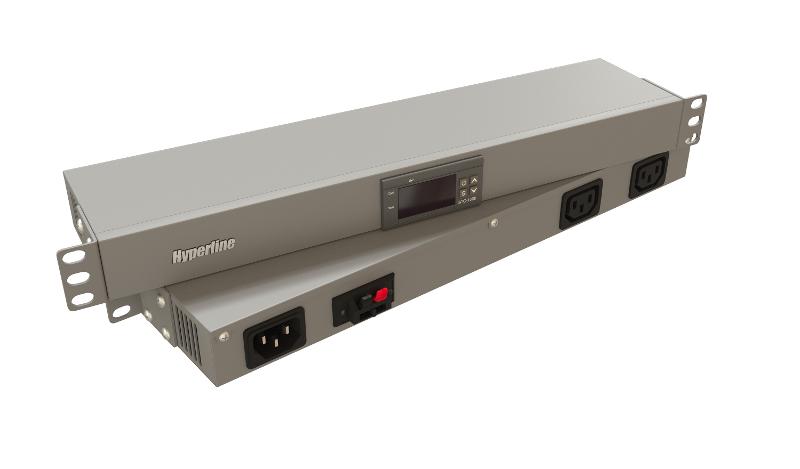 Hyperline TMP-230V/2w-RAL7035 Микропроцессорная контрольная панель,1U, для всех шкафов 19''